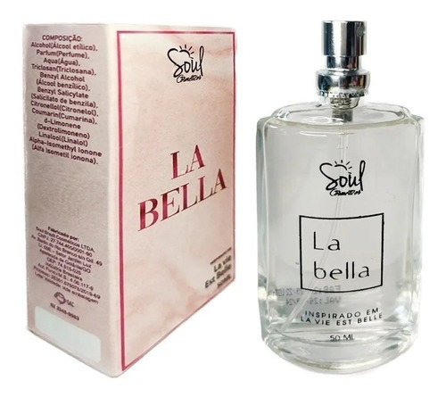 Perfume Feminino La Bella 50ml Com Alta Fixação De Até 24hrs - Soul Cosméticos