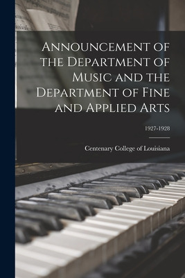 Libro Announcement Of The Department Of Music And The Dep...