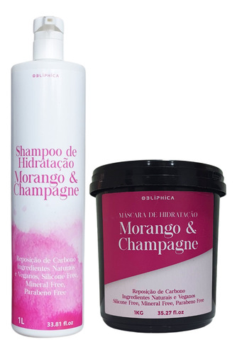 Shampoo Morango E Champagne Hidratação Kaedo Obliphica 1l