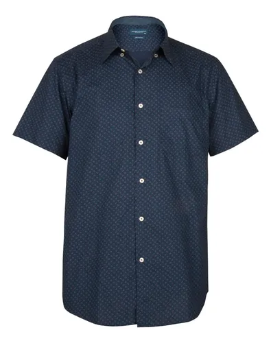 Camisa Manga Corta Mario Haddad Azul Marino