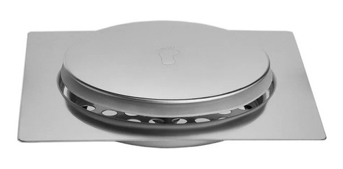 4 Ralos Click Inteligente Em Inox 10x10 Cm + 4 Porta Grelhas