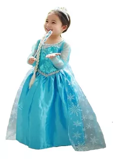 Vestido Fantasia Frozen Infantil Elsa Pronta Entrega