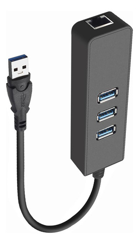 Adaptador Hub Usb Satellite A-hub41 3 Portas + Rj45 Gigabit