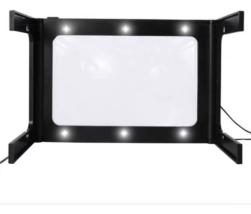 Lupa Plegable De 2,5 Luces Led Con Soporte, Tamaño Grande