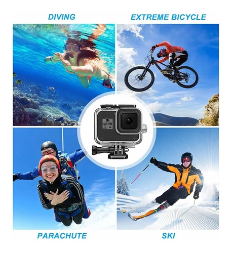 Imagen 6 de 9 de Carcasa Sumergible 40 Metros Cámara Gopro Hero 9 10 Generica