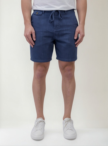 Bermuda Alfaiataria Masculina Cintura Elástica E Cordão Opus