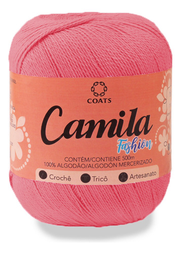 Linha Para Crochê Camila Fashion 00054 Rs Chiclete Pct C/ 06