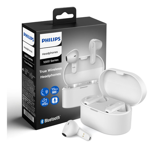 Auriculares True Wireless Philips Tat1138 Bluetooth 5.3 Blan