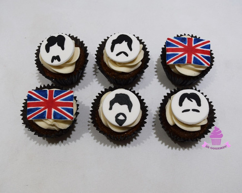12 Cupcakes De Los Beatles - Mesa Dulce Tematica