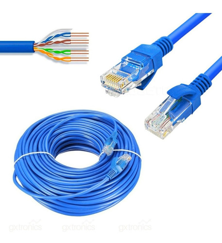 Cable Utp 5e De Red Ethernet Largo 30 Metros Patch Cord Lan