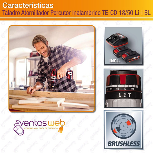 Imagen 4 de 10 de Combo Brushless Taladro Perctuor Atorn + Amoladora 125mm