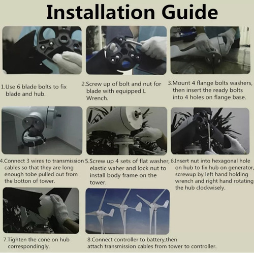 Imagem 4 de 6 de Aerogerador Turbina Energia Eólica 600w 12/24v - C/ Controla