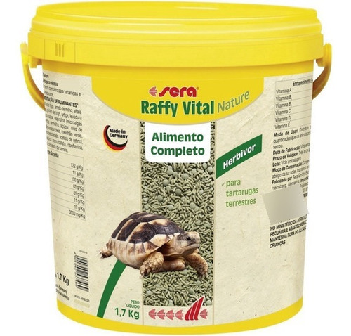 Ração Jabuti Sera Raffy Vital  Nature 1700g Tartaruga Iguana