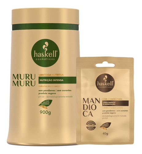 Manteiga Hidratante Murumuru Haskell 1kg + Dose Mandioca 40g