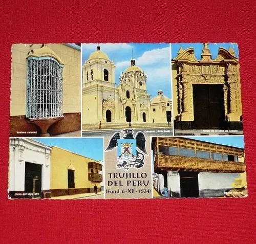 comprar Antigua Postal Trujillo Casas Coloniales Balcones 1965 Arte