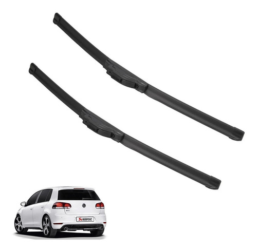 Kit 2 Escobillas Delanteras Flex Goma Vw Polo 1996 A 2008