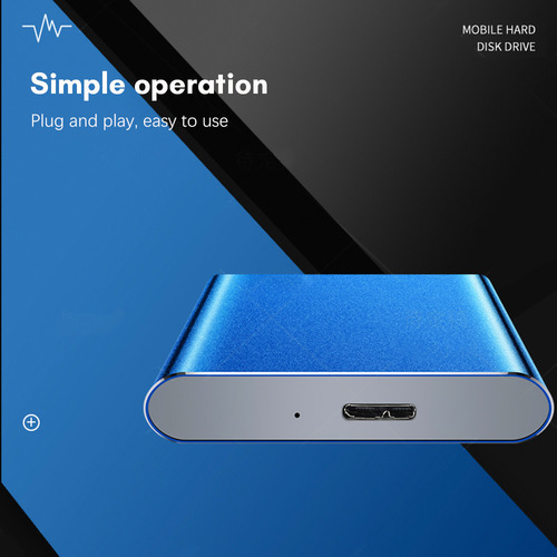 Disco Duro Portátil Usb 3.0 De 1 Tb, 2.5, Alto, Azul