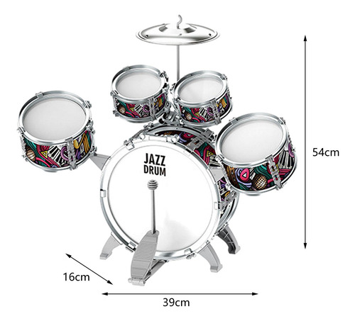 Juego De Batería De Jazz Para Niños, Instrumento Musical