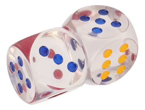 Juego De Dados De Plástico, 2 Unidades, Transparentes, Imper