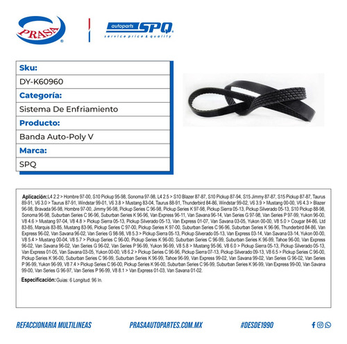 Banda Auto-poly V Mercedes Benz Class R 2006-2007