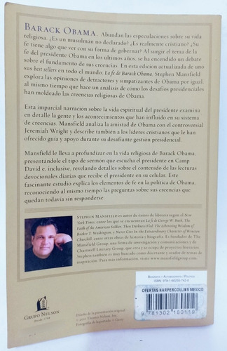 La Fe De Barack Obama Stephen Mansfield