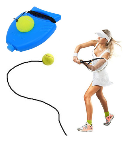 Telón Elástico Para Entrenamiento De Tenis, 1 Bola, Base De