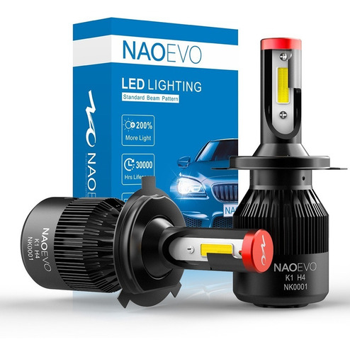 Naoevo Luz Led K1-h4 9007 Super Brillante Epa