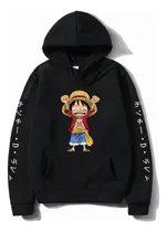 Comprar Polera Luffy One Piece Capucha Franela Algodón Reactivo