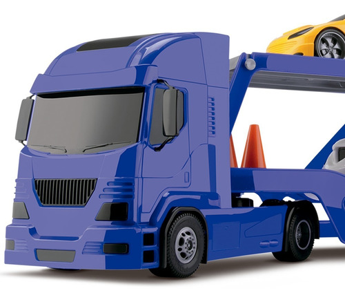 Imagem 3 de 6 de Brinquedo Caminhão Cegonheira Pollux Carreta Com 3 Carros