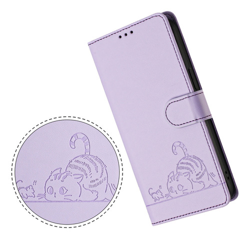 Gato Patrón Cartera Funda Compatibilidad Redmi Note 13 Pro