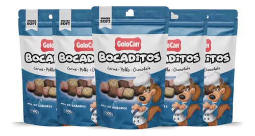 Golosinas Perros Golocan Bocaditos Mix Carne Choco 500g X 5u