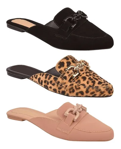 Kit 6 Pares Mule Sapatilha Sapato Feminino Atacado Sacoleira