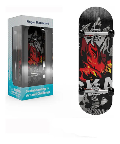 Fingerboard Brinquedo Skate De Dedo Profissional Rolamento Cor das rodas Preto Cor do skate Preto Estilo Fire