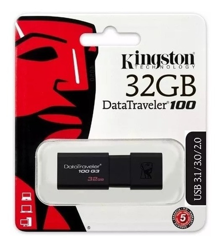 Pendrive 32 Gb Kingston Usb 3.1 / 3.0 / 2.0