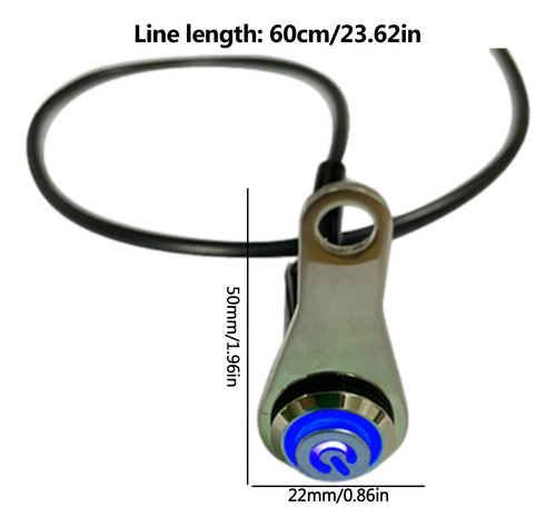 Interruptor Led De Luz Antiniebla Para Motocicleta Botón De