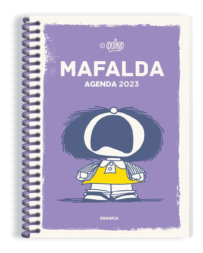 Imagen 1 de 6 de Agenda Mafalda Para La Mujer 2023 Anillada Violeta