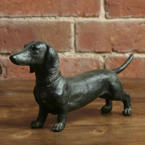 Adorno Creativo Para Estatua De Perro Salchicha De Resina