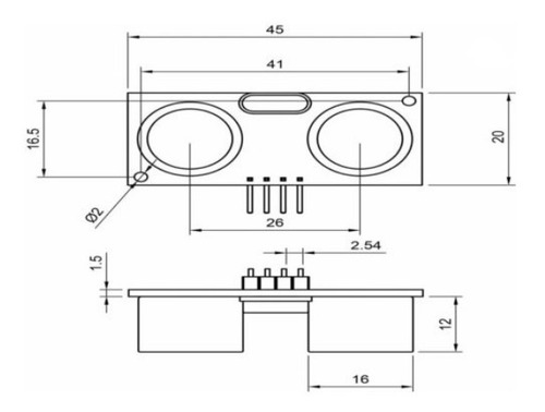 Sensor Inductivo Genérico Hc-sr04 5v Ultrasonido