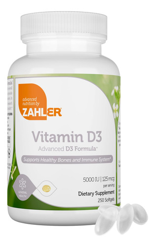 Zahler Vitamina D3 5.000 Ui, Vitamina D Que Suporta Os Dent