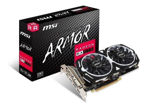 Placa De Video Radeon Rx 570 4gb Msi Armor Oc Dota Lol Wow 