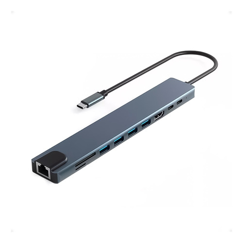 Adaptador Hub Usb-c 10 En 1 Hdmi 4k Ethernet Usb Sd Mac Pc