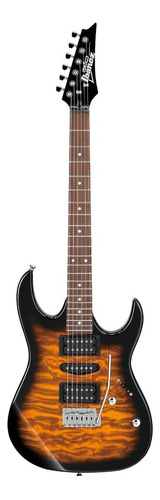 Guitarra eléctrica Ibanez RG GIO GRX70QA de álamo sunburst con diapasón de amaranto