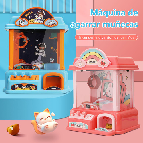 Máquina de Garras de Juguete ZWWJ13 de CM-TOP para Niños con Lámpara Música Color Rosa