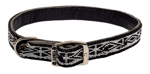 Collar Piel Cinta Bordada Para Mascotas Tibet 22pg