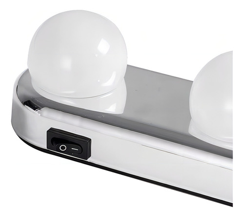 Espelho Iluminação Luz Com Ventosa Camarim Maquiar Cor Branco Com Ventosa Sem Fio Camarim