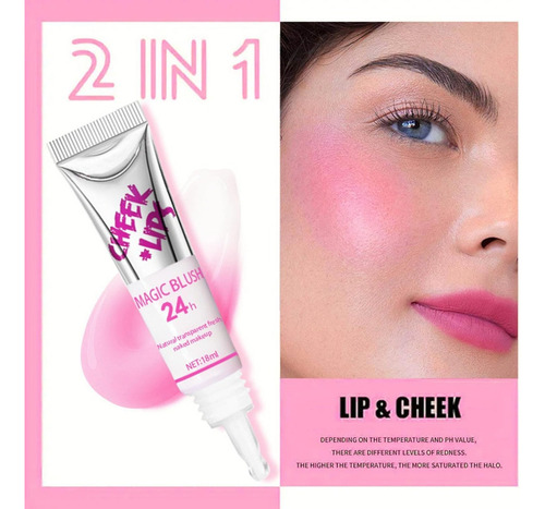 - Blush Que Muda De Cor Para Lábios E Bochechas, Blush In