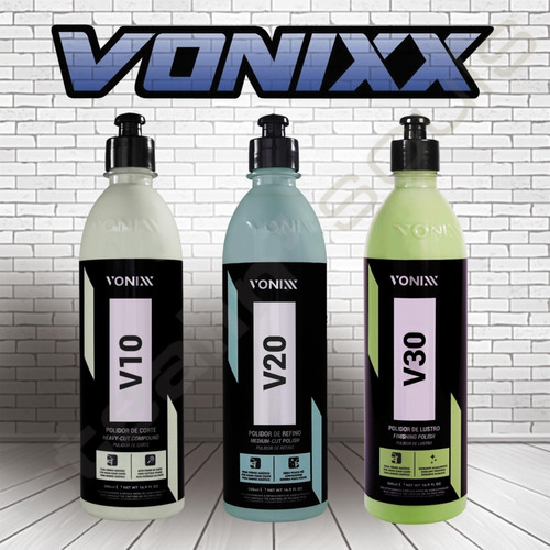 Vonixx | Kit Combo Pulimento Pulido | 3 Pasos | Laca Blanda