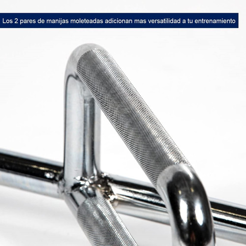 Barra Hexagonal Trap Bar Olimpica Peso Muerto Cromada 183cm