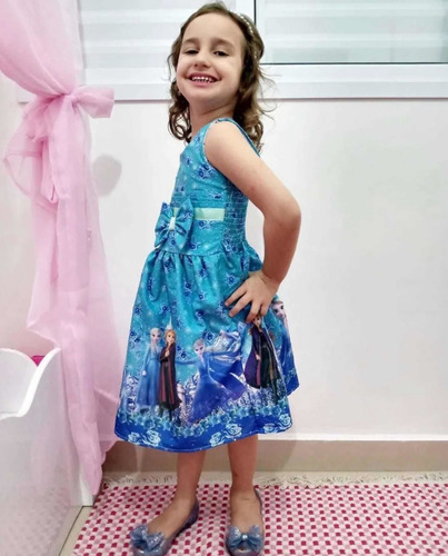Vestido De Festa Infantil Temático Frozen