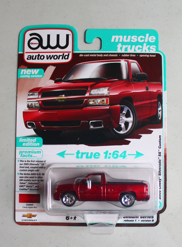 Auto World Mucle Trucks 2005 Chevy Silverado Ss Custom 2pzas Verde Claro